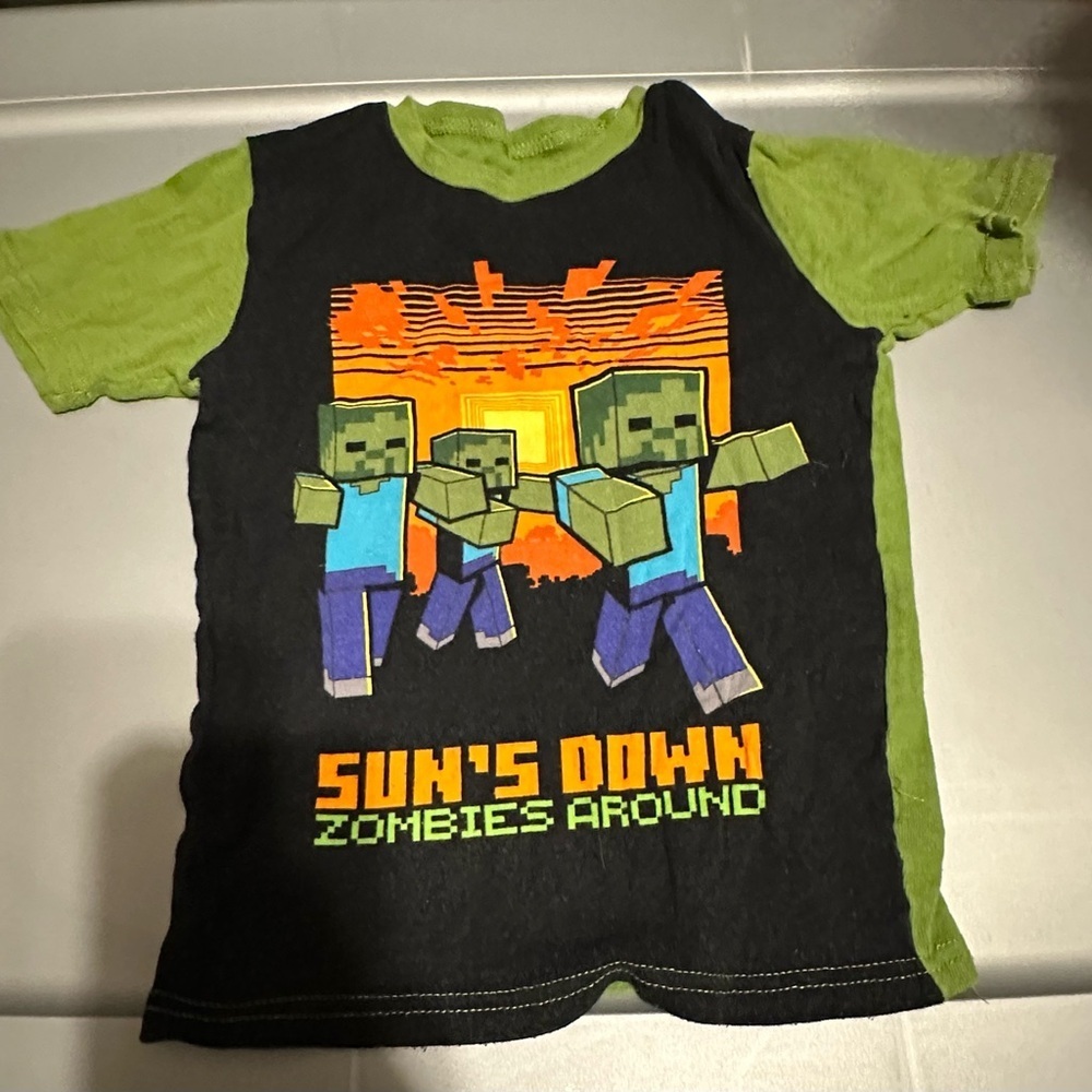 Minecraft Pajama Boys Top Size: 10